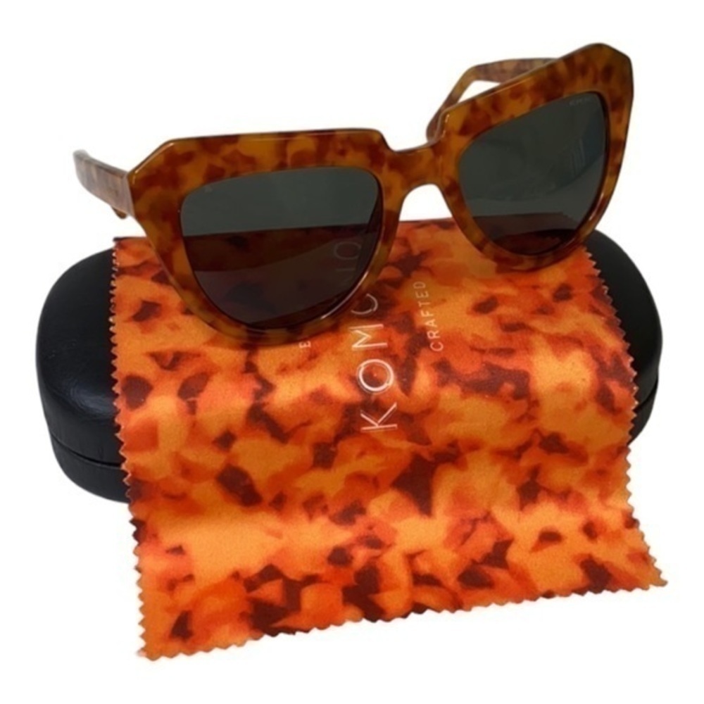 Komono Women’s Sunglasses Cat-eye NEW Tan Caramel Stella NIB - Picture 7 of 11